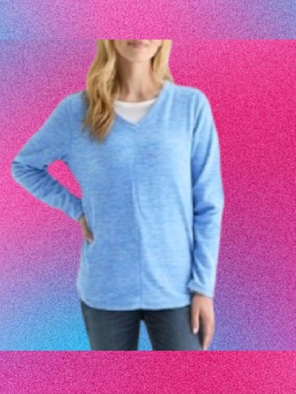 LIKE NEW Sky Blue Women's Large Fleece pullover